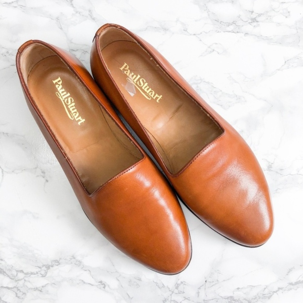 Paul Stuart Brown Leather Loafer Dress Shoes